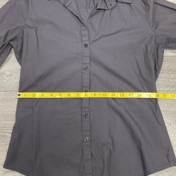 Old Navy Long Sleeve Button Down Shirt Graphite Gray M - Picture 8 of 16